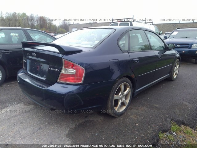 4S3BL616777200834 - 2007 SUBARU LEGACY 2.5I BLUE photo 4