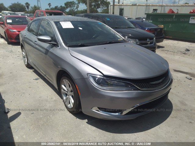 1C3CCCAGXGN148546 - 2016 CHRYSLER 200 LIMITED SILVER photo 1