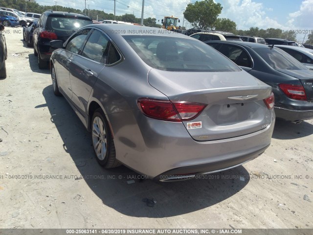 1C3CCCAGXGN148546 - 2016 CHRYSLER 200 LIMITED SILVER photo 3