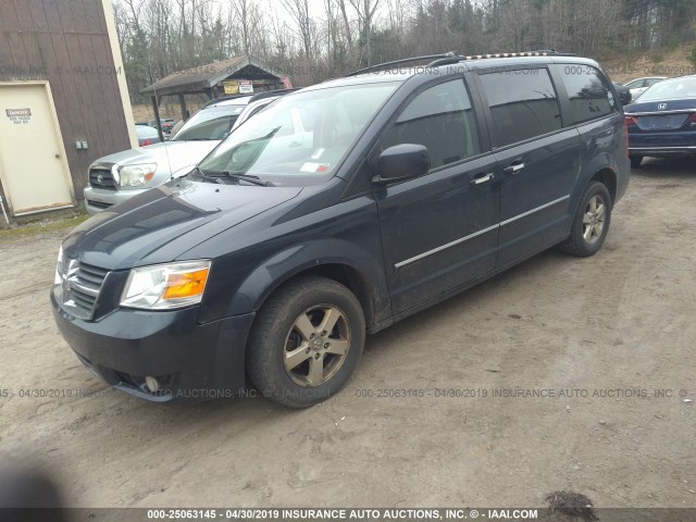 2D8HN54199R548863 - 2009 DODGE GRAND CARAVAN SXT BLUE photo 2