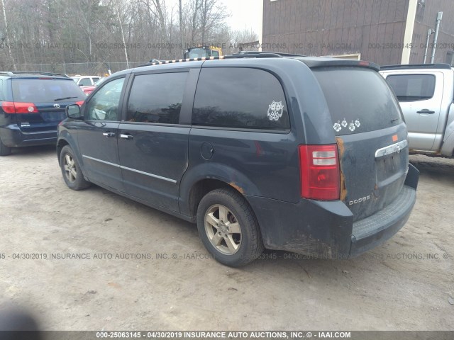 2D8HN54199R548863 - 2009 DODGE GRAND CARAVAN SXT BLUE photo 3