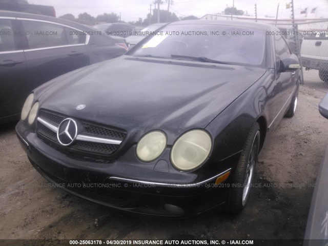 WDBPJ75J12A028214 - 2002 MERCEDES-BENZ CL BLACK photo 2