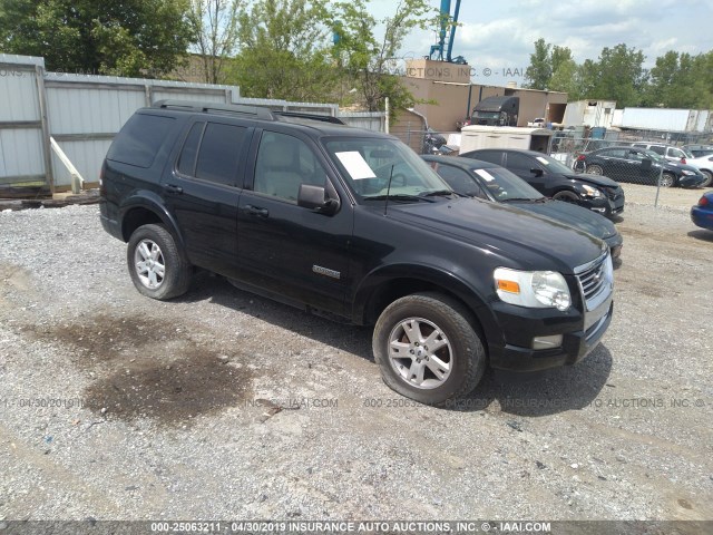 1FMEU73E17UA40452 - 2007 FORD EXPLORER XLT BLACK photo 1