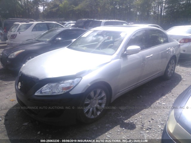 KMHGC4DE4BU114822 - 2011 HYUNDAI GENESIS 3.8L SILVER photo 2