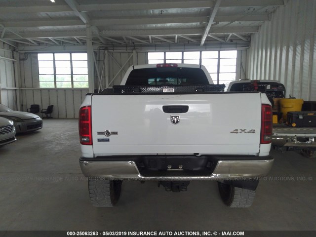 3D7KS29C16G130049 - 2006 DODGE RAM 2500 WHITE photo 6