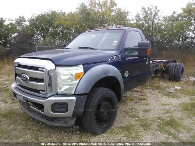 1FDUF5GTXBEB83776 - 2011 FORD F550 SUPER DUTY BLUE photo 2