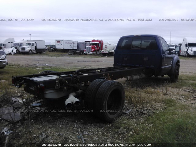 1FDUF5GTXBEB83776 - 2011 FORD F550 SUPER DUTY BLUE photo 4