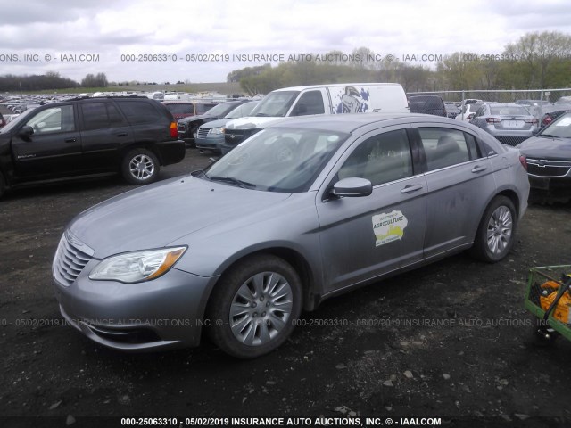 1C3CCBAG8EN128335 - 2014 CHRYSLER 200 LX SILVER photo 2