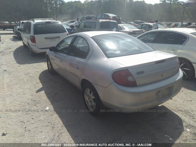 1P3ES46C7YD540202 - 2000 PLYMOUTH NEON LX SILVER photo 3