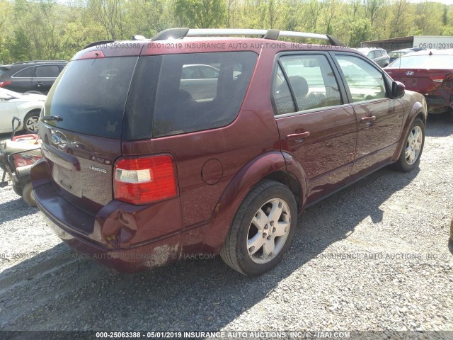 1FMDK06147GA29784 - 2007 FORD FREESTYLE LIMITED BURGUNDY photo 4