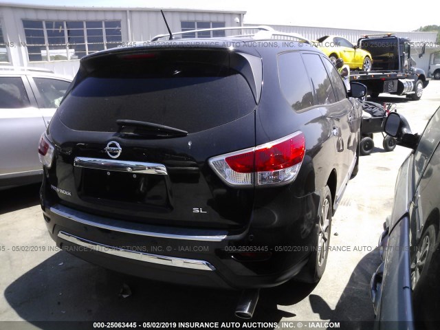 5N1AR2MN8DC633289 - 2013 NISSAN PATHFINDER S/SV/SL/PLATINUM Черный фото 4