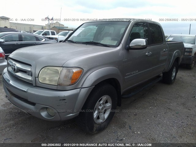 5TBET34136S512903 - 2006 TOYOTA TUNDRA DOUBLE CAB SR5 GRAY photo 2