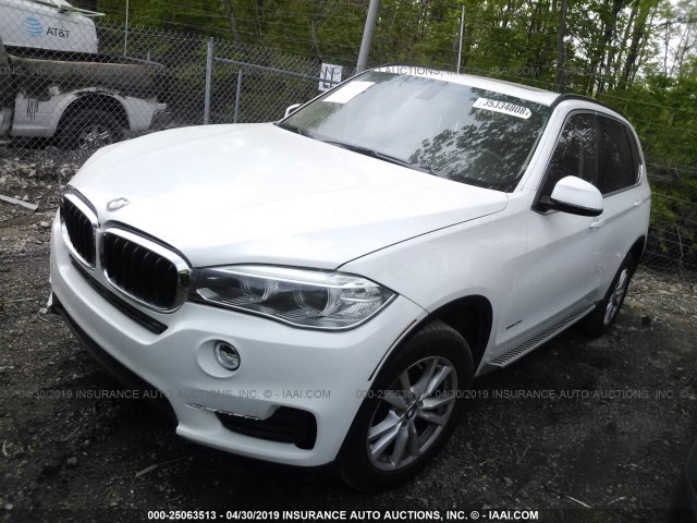 5UXKR0C55F0P12050 - 2015 BMW X5 XDRIVE35I WHITE photo 2