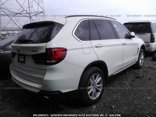 5UXKR0C55F0P12050 - 2015 BMW X5 XDRIVE35I WHITE photo 4