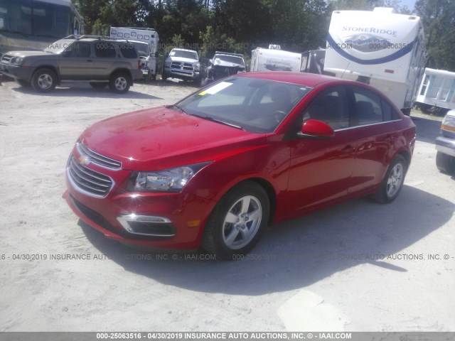 1G1PE5SB3G7221176 - 2016 CHEVROLET CRUZE LIMITED LT RED photo 2