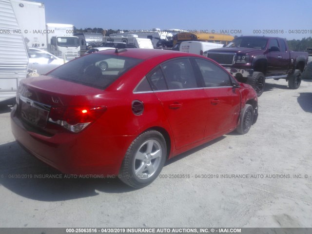 1G1PE5SB3G7221176 - 2016 CHEVROLET CRUZE LIMITED LT RED photo 4