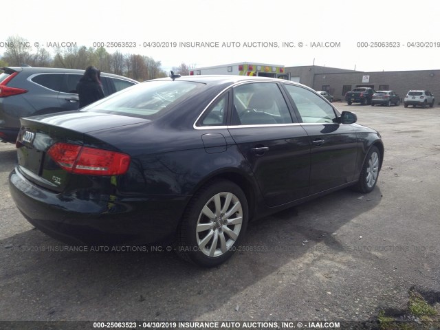 WAUFFAFLXBN012370 - 2011 AUDI A4 PREMIUM PLUS BLUE photo 4