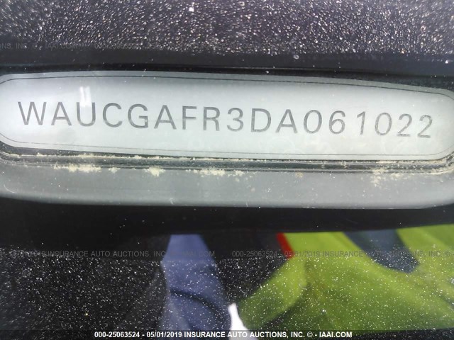 WAUCGAFR3DA061022 - 2013 AUDI S5 PREMIUM PLUS BLACK photo 9