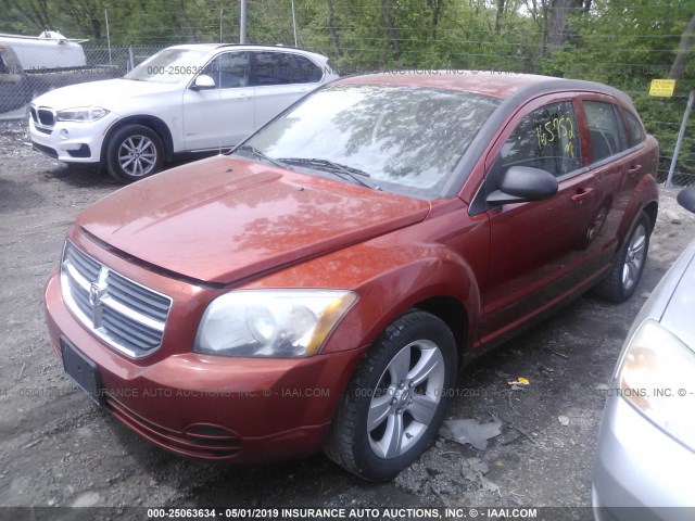 1B3CB4HAXAD592157 - 2010 DODGE CALIBER SXT ORANGE photo 2