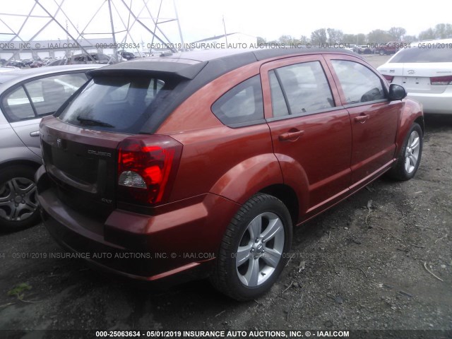 1B3CB4HAXAD592157 - 2010 DODGE CALIBER SXT ORANGE photo 4