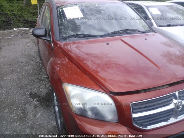 1B3CB4HAXAD592157 - 2010 DODGE CALIBER SXT ORANGE photo 6