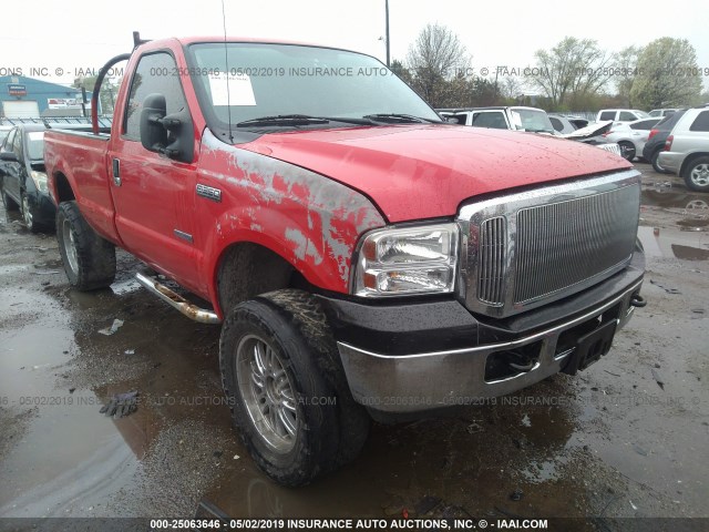 1FTWF31P96EB29341 - 2006 FORD F350 SRW SUPER DUTY RED photo 1