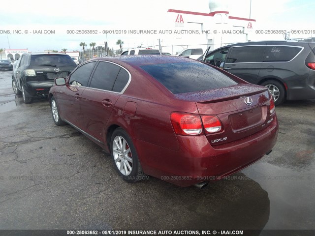 JTHCH96S160008389 - 2006 LEXUS GS GENERATION 200 300 RED photo 3