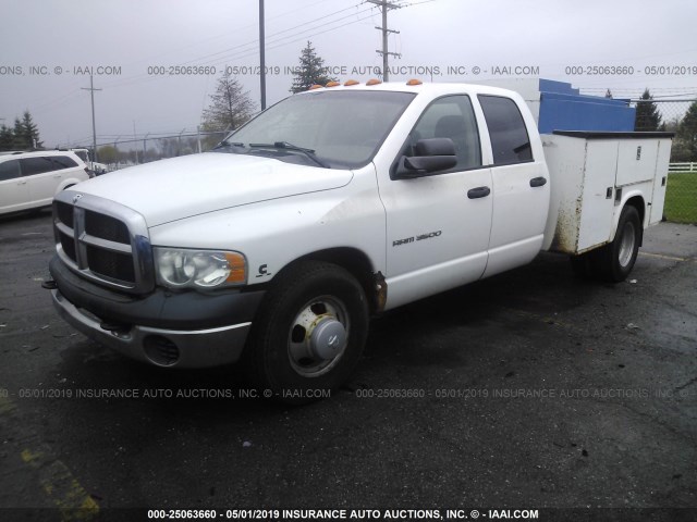 3D3MR48C65G820686 - 2005 DODGE RAM 3500 ST/SLT WHITE photo 2