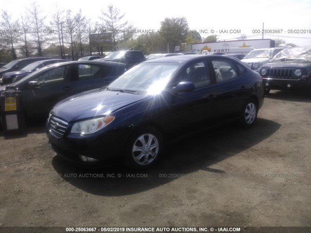 KMHDU46D99U756550 - 2009 HYUNDAI ELANTRA GLS/SE BLUE photo 2