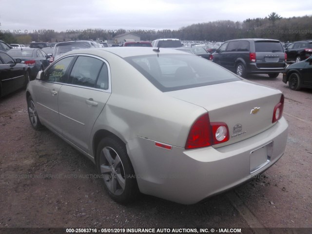 1G1ZC5E14BF376254 - 2011 CHEVROLET MALIBU 1LT 金色 照片 3
