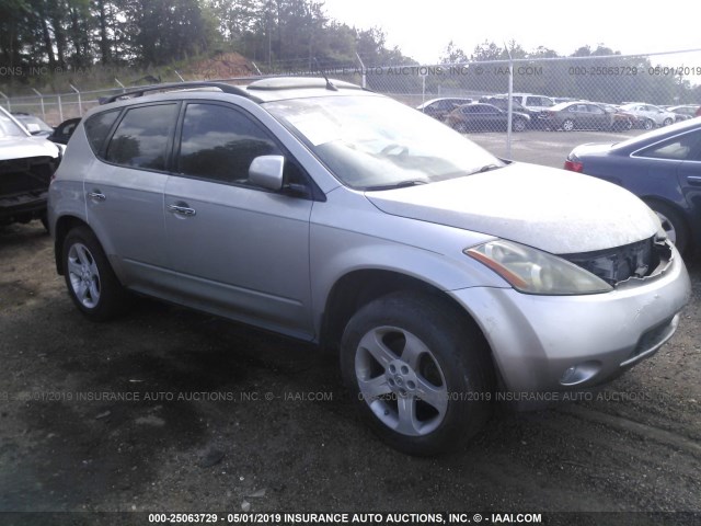 JN8AZ08T14W226709 - 2004 NISSAN MURANO SL/SE SILVER photo 1