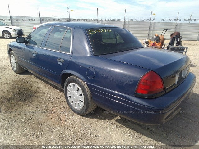 2FAHP71V38X158207 - 2008 FORD CROWN VICTORIA POLICE INTERCEPTOR BLUE photo 3