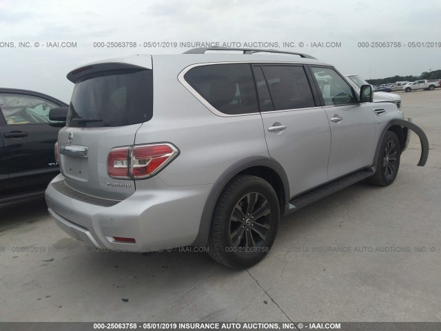 JN8AY2NF0J9331281 - 2018 NISSAN ARMADA PLATINUM SILVER photo 4