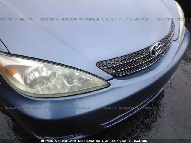 4T1BE32K92U630262 - 2002 TOYOTA CAMRY LE/XLE/SE BLUE photo 6