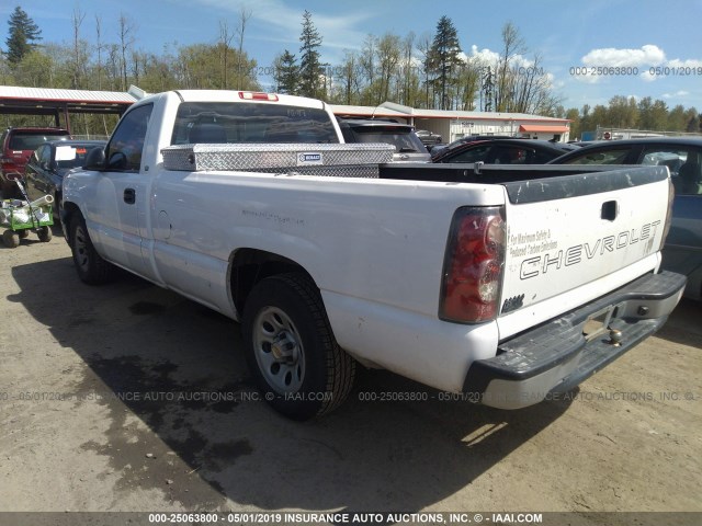 1GCEC14X55Z144639 - 2005 CHEVROLET SILVERADO C1500 WHITE photo 3