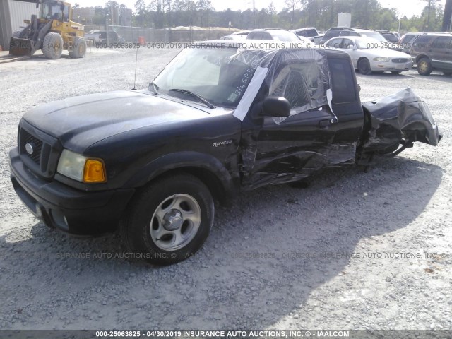 1FTYR14U04PB38890 - 2004 FORD RANGER BLACK photo 2