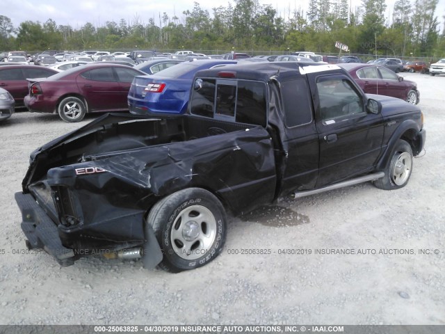 1FTYR14U04PB38890 - 2004 FORD RANGER BLACK photo 4