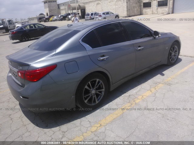 JN1EV7AP9GM306129 - 2016 INFINITI Q50 GRAY photo 4