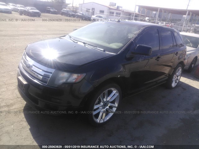 2FMDK30C99BA97083 - 2009 FORD EDGE SPORT BLACK photo 2