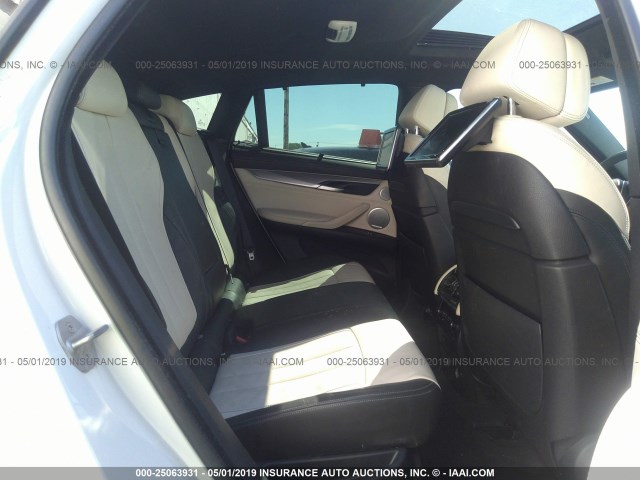 5UXKU6C55F0F94358 - 2015 BMW X6 XDRIVE50I WHITE photo 8