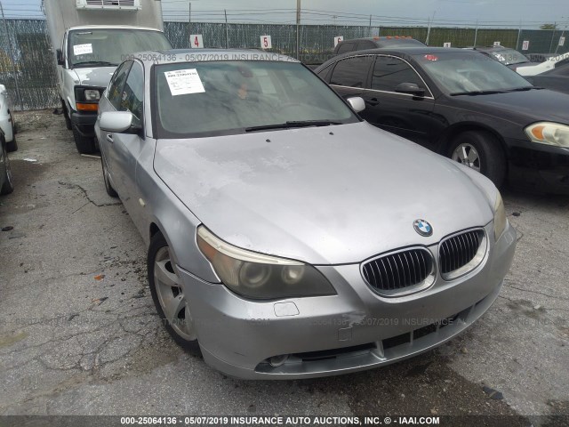 WBANE535X7CW65845 - 2007 BMW 525 I SILVER photo 1