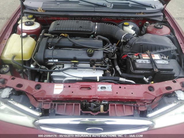 1FAFP6630YK140470 - 2000 FORD CONTOUR SE RED photo 10