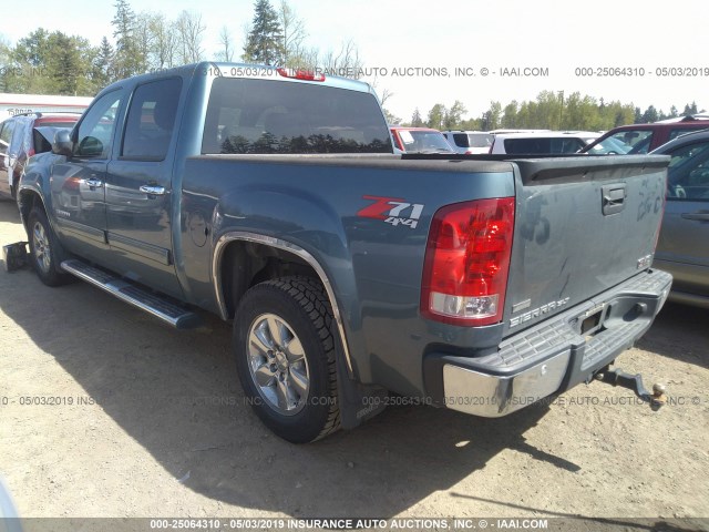 3GTRKWE34AG217572 - 2010 GMC SIERRA K1500 SLT BLUE photo 3