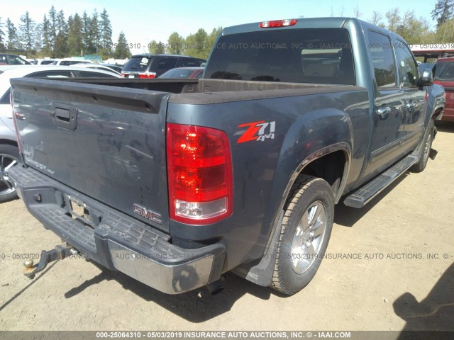 3GTRKWE34AG217572 - 2010 GMC SIERRA K1500 SLT BLUE photo 4