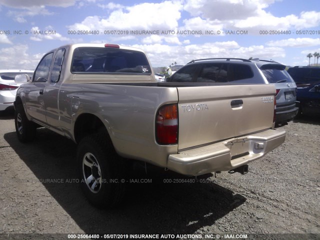 4TASN92N0XZ413741 - 1999 TOYOTA TACOMA XTRACAB PRERUNNER TAN photo 3