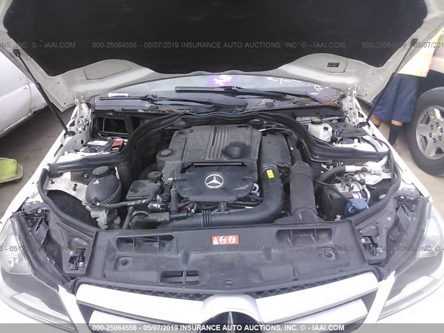 WDDGJ4HB6CF839862 - 2012 MERCEDES-BENZ C 250 WHITE photo 10