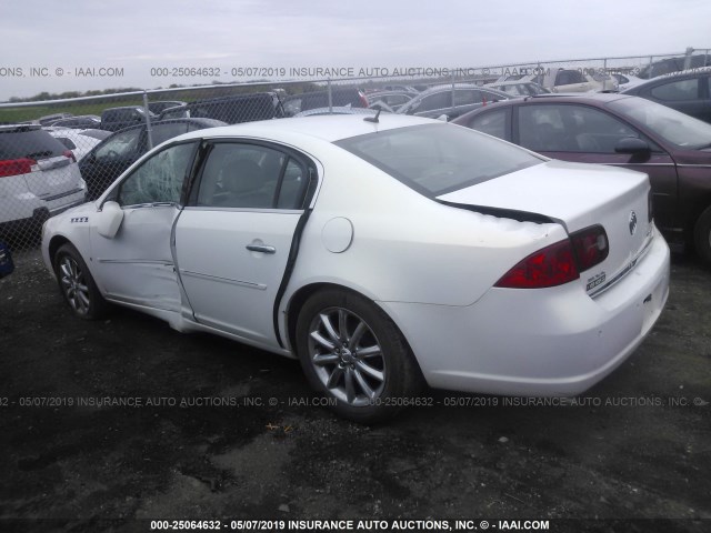 1G4HE57Y67U124141 - 2007 BUICK LUCERNE CXS WHITE photo 3
