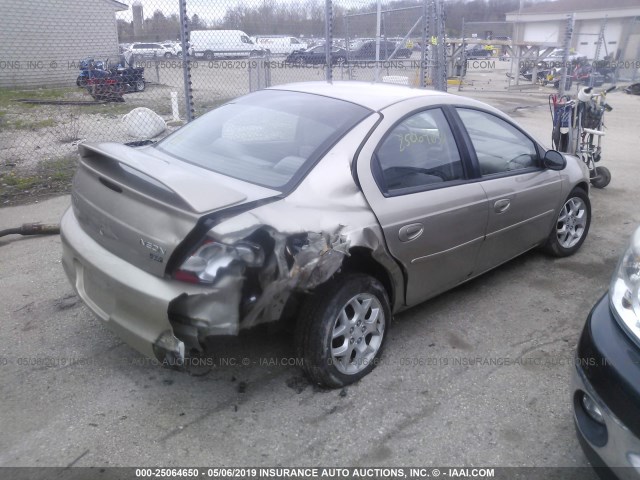 1B3ES56C62D660250 - 2002 DODGE NEON ES TAN photo 4