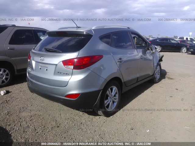 KM8JU3AC7DU548333 - 2013 HYUNDAI TUCSON GLS/LIMITED 银色 照片 4
