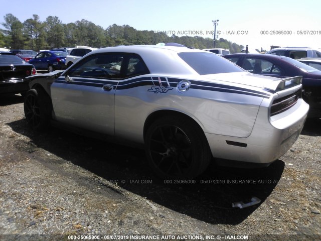 2C3CDYAG5CH146782 - 2012 DODGE CHALLENGER SXT SILVER photo 3